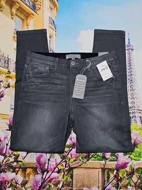 Wit & Wisdom Dark Gray Skinny Ankle Jeans Size 8 New